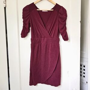 Burgundy sweater dress (M)
